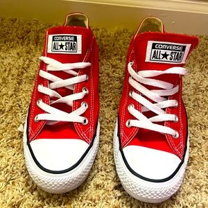 Red Converse. Women’s size 9. Worn less than 5 times.
